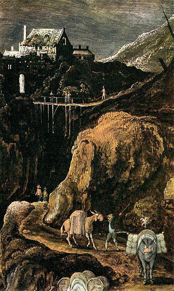 Joos de Momper Landscape with the Temptation of Christ oil painting image